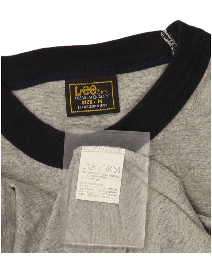Camiseta Lee Hombre Top Gris Medio Algodón