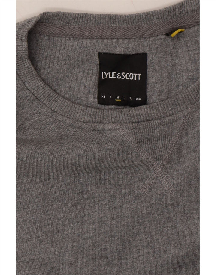 LYLE & SCOTT Mens Sweatshirt Jumper Medium Grey Cotton Vintage Lyle & Scott and Second-Hand Lyle & Scott from Messina Hembry 