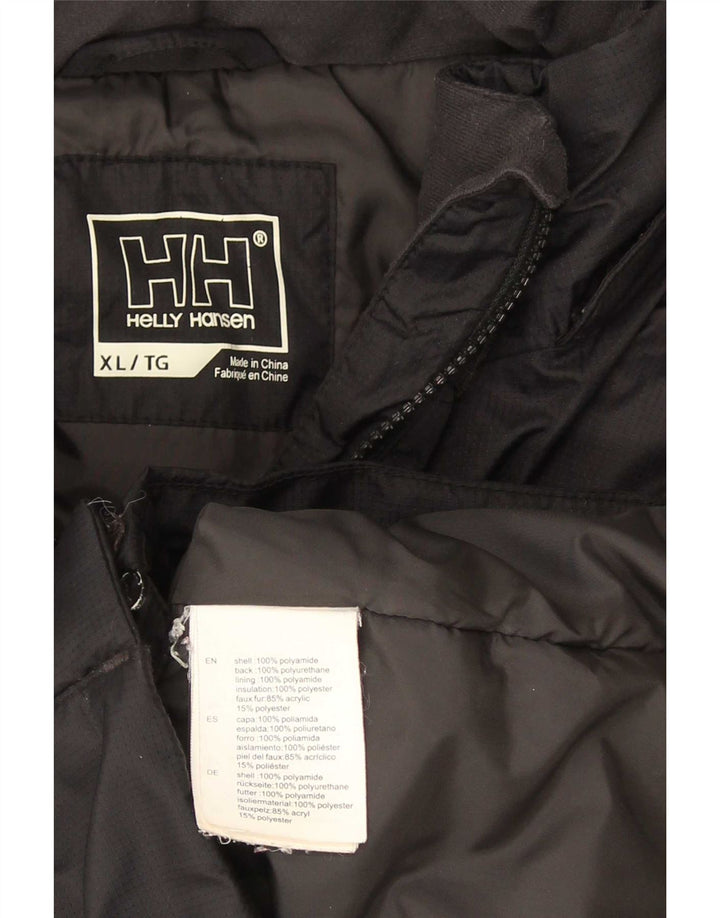 Helly Hansen Parka con capucha para mujer UK 40 XL Poliamida negra