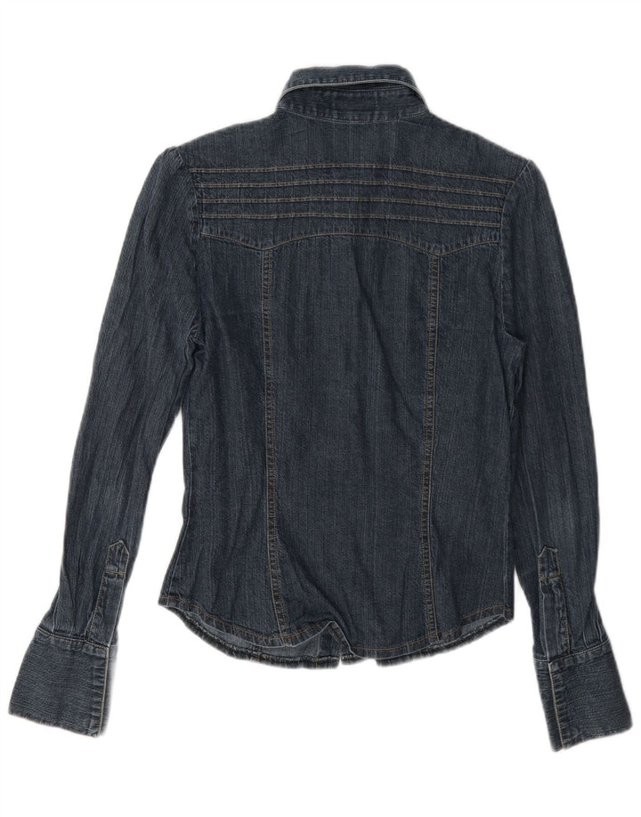 Camisa vaquera Oasis para mujer UK 8 Small Algodón azul marino
