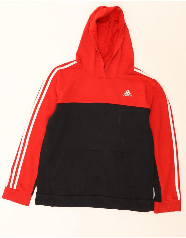 Adidas Sudadera con capucha para niña 13-14 años XL Rojo Colorblock Algodón