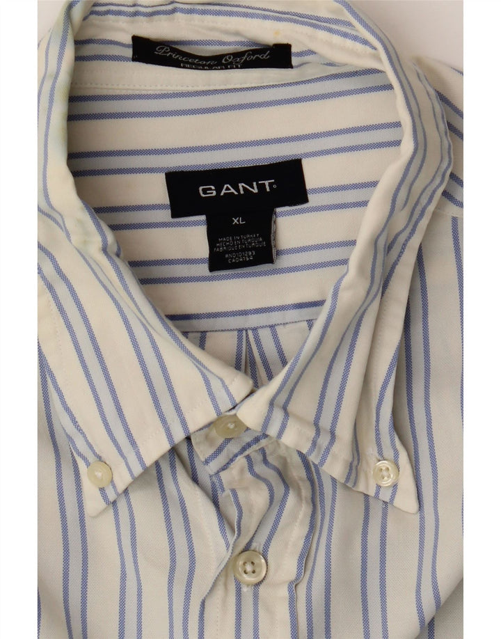 GANT Mens Shirt XL Blue Striped Cotton Vintage Gant and Second-Hand Gant from Messina Hembry 