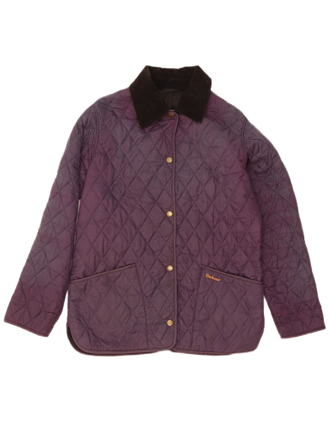 Barbour Chaqueta Acolchada Para Mujer UK 12 Poliéster Púrpura Mediano