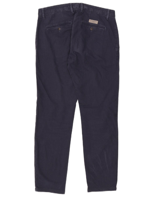 Jeckerson Pantalón chino ajustado para hombre W31 L29 Algodón azul marino