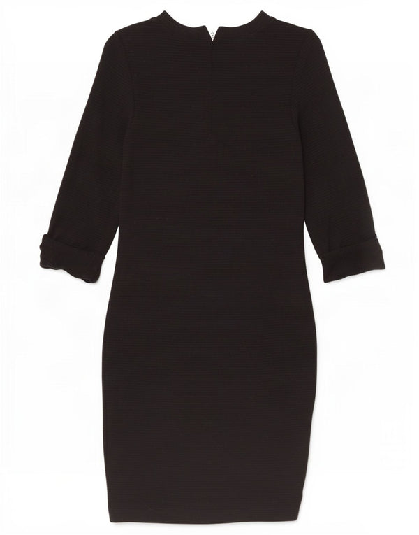 French Connection Vestido tubo de manga 3/4 para mujer UK 6 XS Viscosa negra