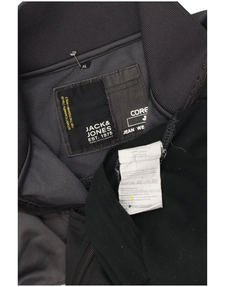 Jack & Jones Hombre Gráfico Chándal Top Chaqueta XL Negro Colorblock