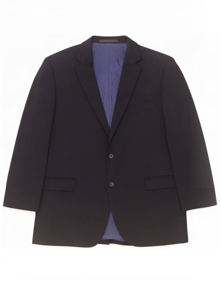 Marks & Spencer Chaqueta tipo blazer de 2 botones para hombre UK 44 XL Lana azul marino