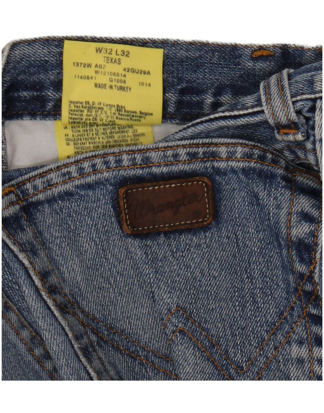 Wrangler Vaqueros rectos Texas para hombre W32 L32 Algodón azul