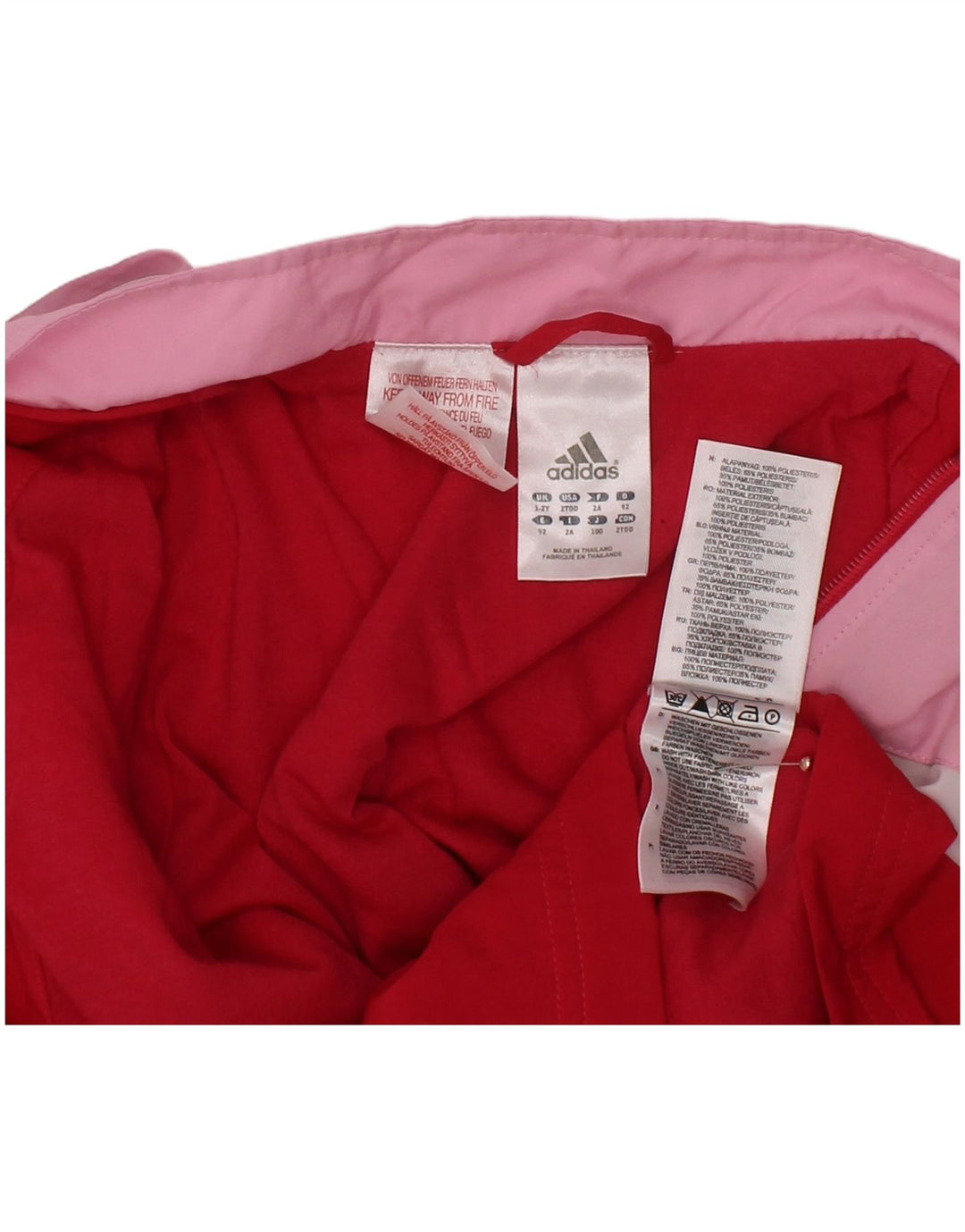 ADIDAS Chaqueta de chándal para bebé niña 18-24 meses Rojo Colorblock