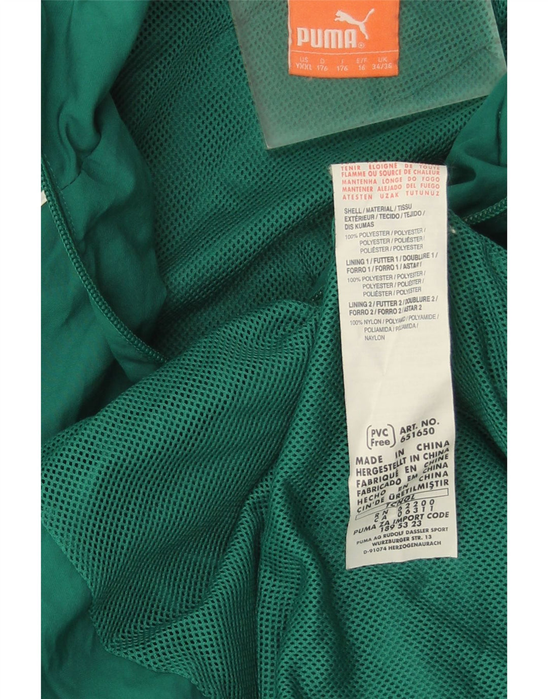 Puma Chaqueta Chándal Niño 15-16 Años Verde Poliéster