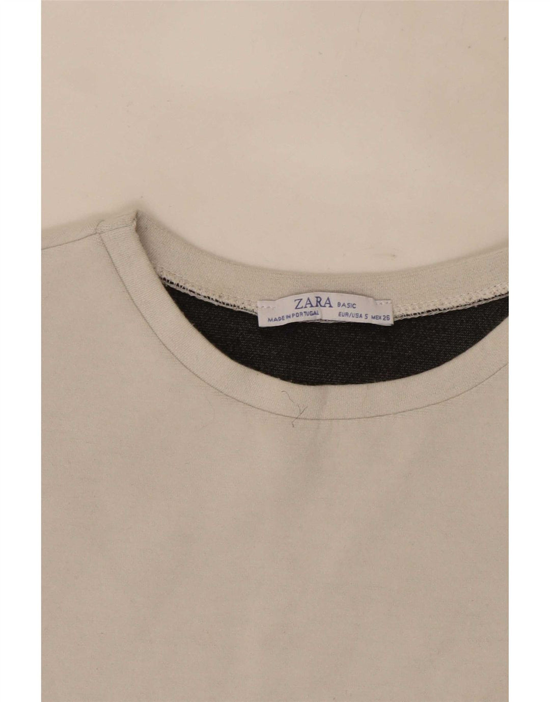 Zara Mujer Top Extragrande Manga Larga UK 10 Small Gris