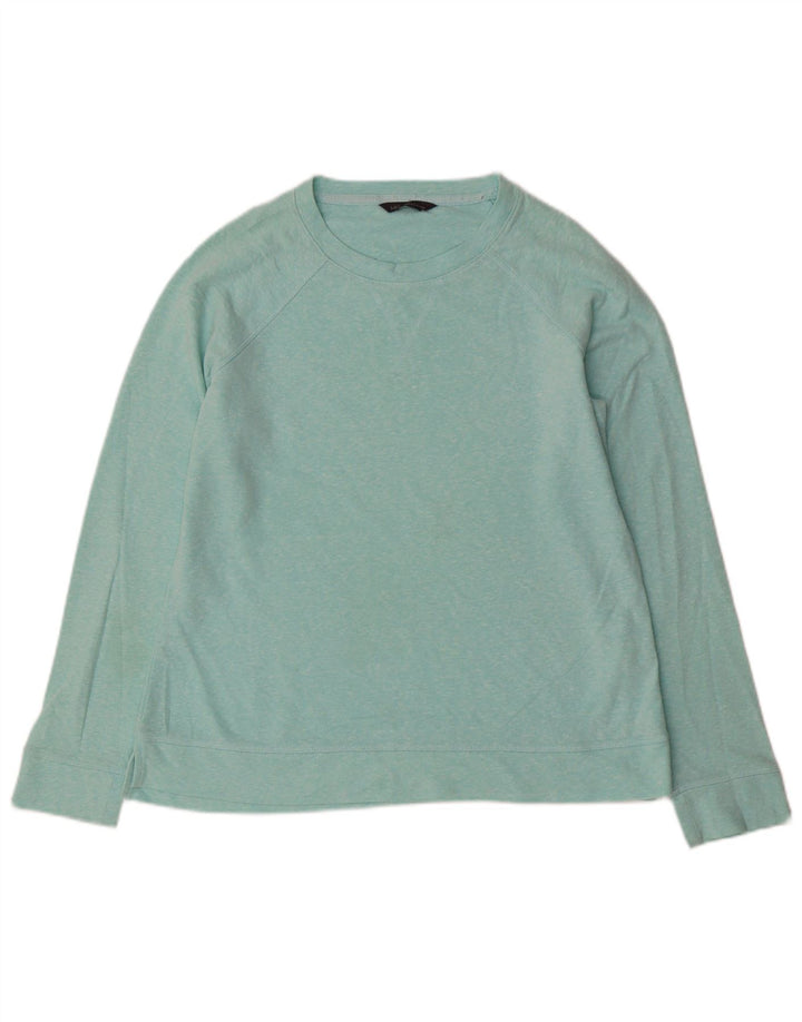 MARKS & SPENCER Sudadera para mujer Jumper UK 12 Algodón moteado azul medio