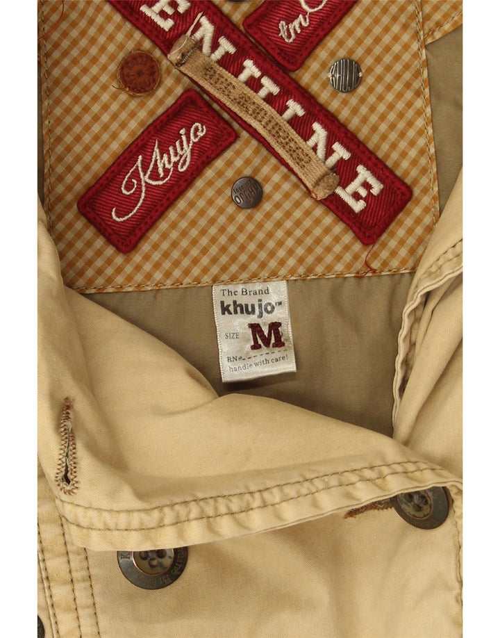 KHUJO Gabardina para mujer UK 44 Algodón beige medio