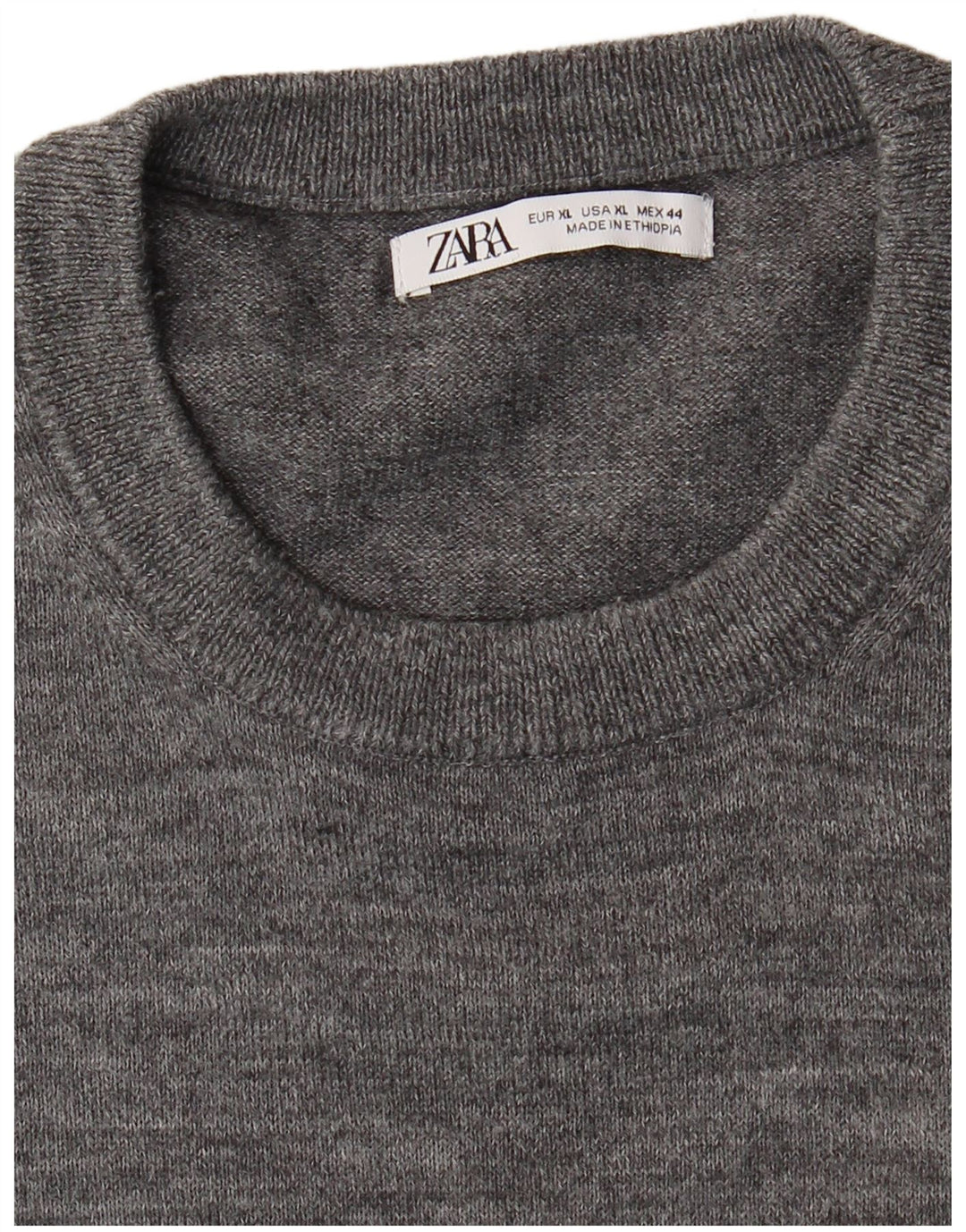 Zara Hombre Jersey Cuello Redondo Jersey XL Gris