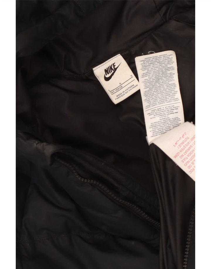 Nike Chaqueta acolchada con capucha para niños 12-13 años Grande Poliéster negro
