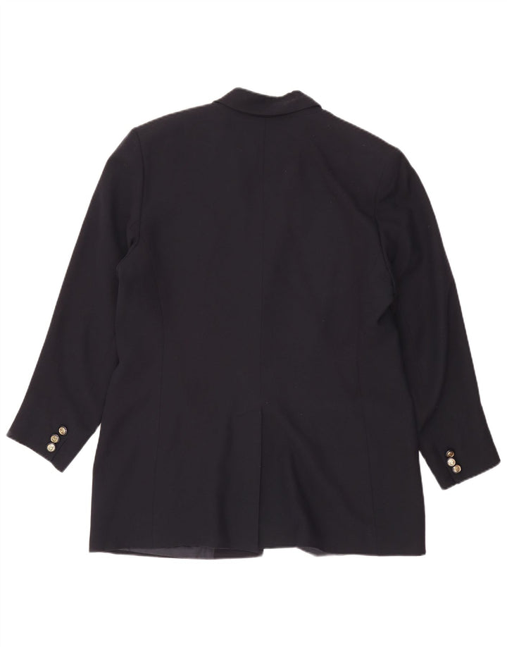 Chaqueta Blazer De 2 Botones Para Mujer Valentino IT 50 XL Viscosa Azul Marino