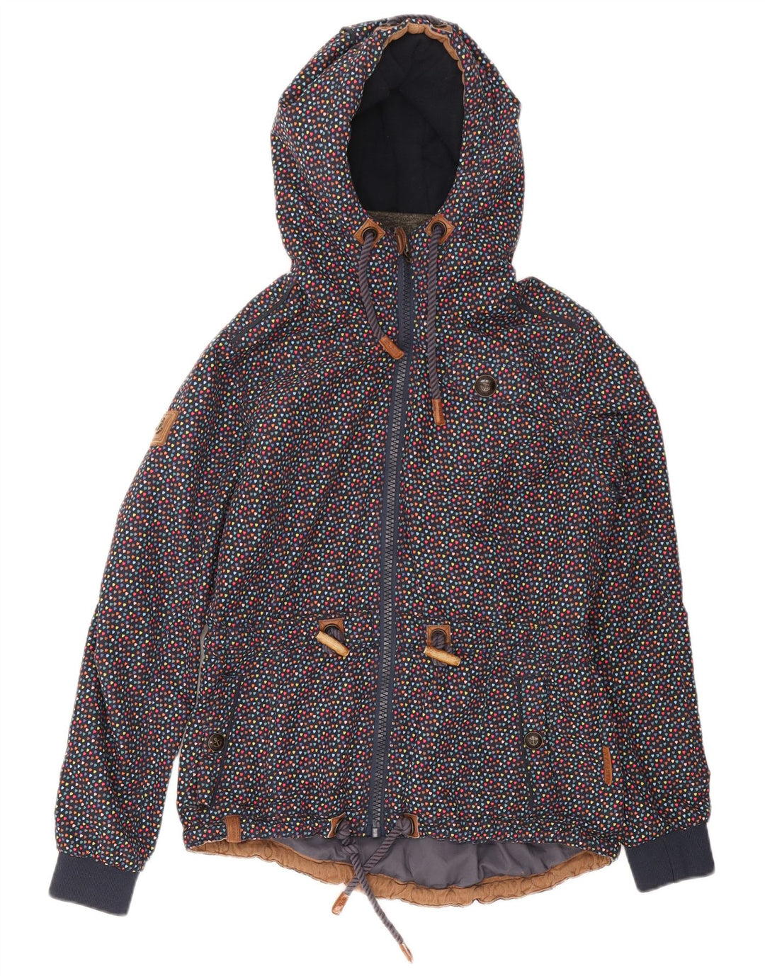 Naketano Chaqueta cortavientos para mujer UK 40 Mediana Moteada multicolor