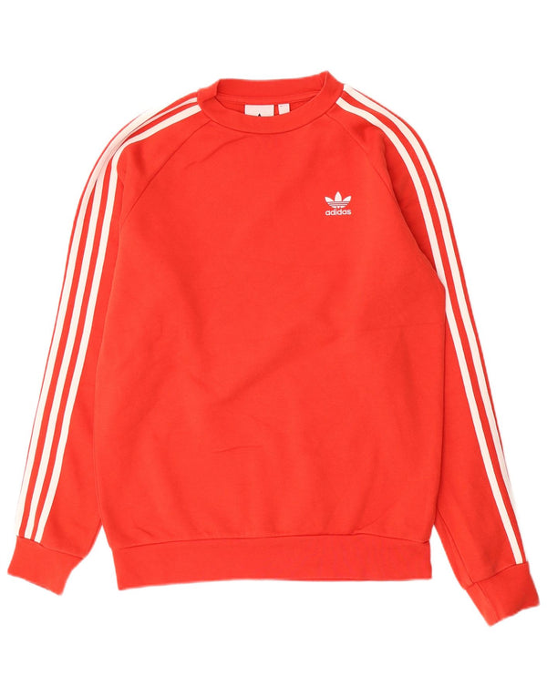 Adidas Mens Sweatshirt Jumper XS Red Cotton