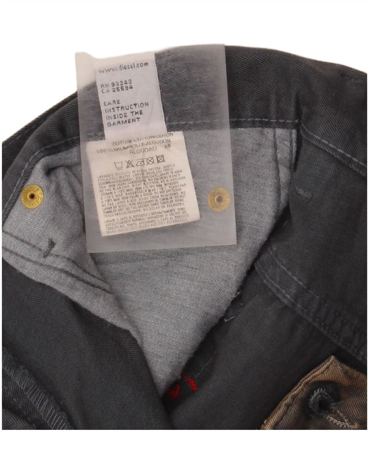 DIESEL Pantalones casuales con corte de bota para hombre W32 L32 Beige Tie Dye Algodón