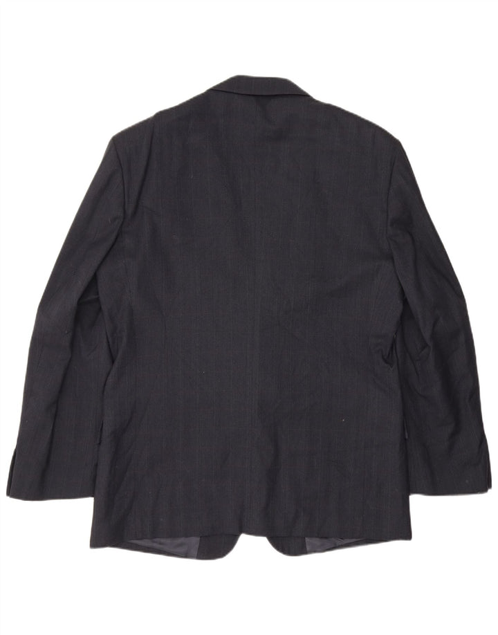 Valentino Chaqueta Blazer De 2 Botones Para Hombre IT 52 XL Lana Virgen Azul Marino