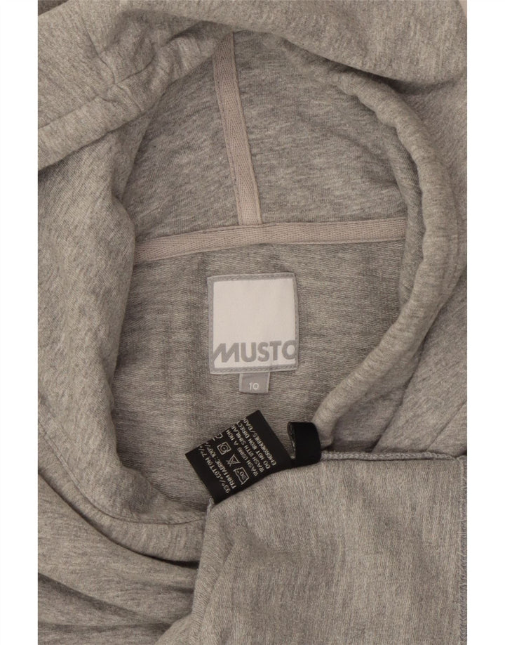 Musto Sudadera con capucha para mujer UK 10 Small Grey Cotton