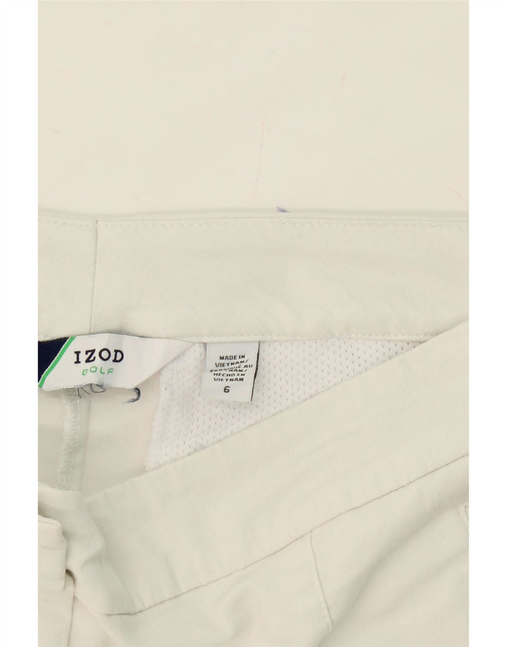 IZOD Womens Golf Bermuda Shorts US 6 Medium W32  White Vintage Izod and Second-Hand Izod from Messina Hembry 