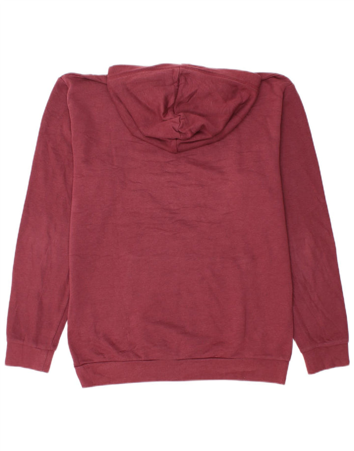 Sergio Tacchini Hombre Sudadera Con Capucha Gráfica Jersey De Algodón Granate Medio