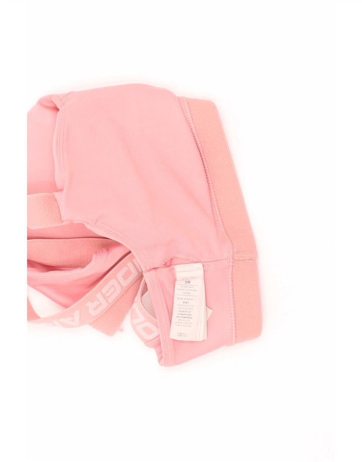 Under Armour Top deportivo con gráfico en bloques de color rosa pequeño/mediano para mujer