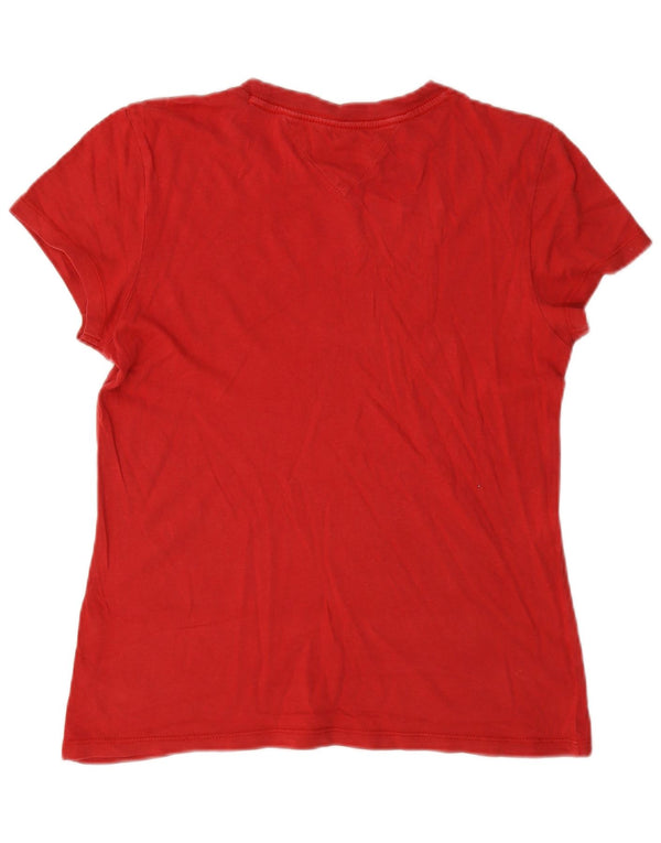 Tommy Hilfiger Camiseta gráfica para mujer Top UK 10 Small Rojo