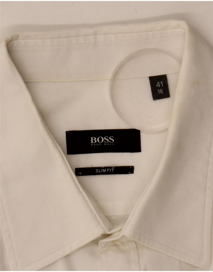 Camisa Hugo Boss Hombre Slim Fit Grande Blanco