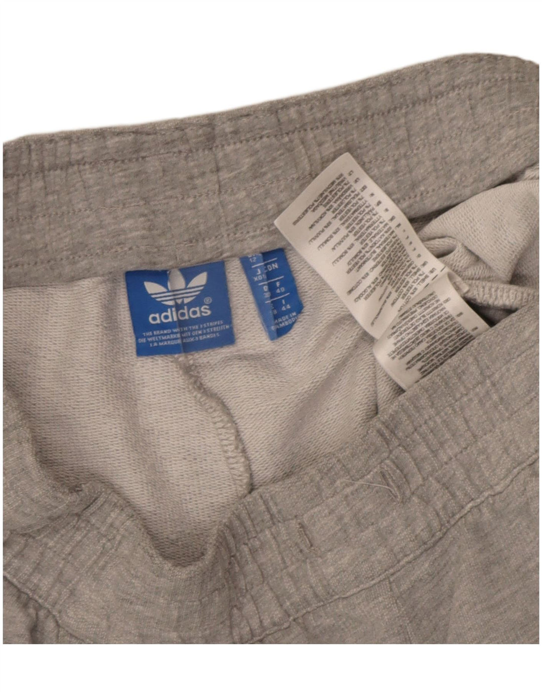 Adidas Pantalones cortos deportivos para mujer UK 12 Algodón gris medio