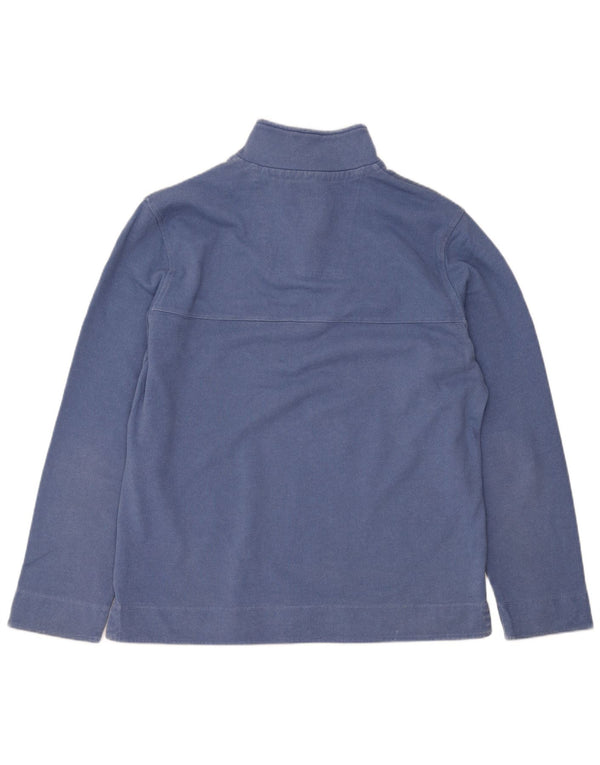 Crew Clothing - Sudadera con cuello y cremallera para hombre, talla XL, algodón azul