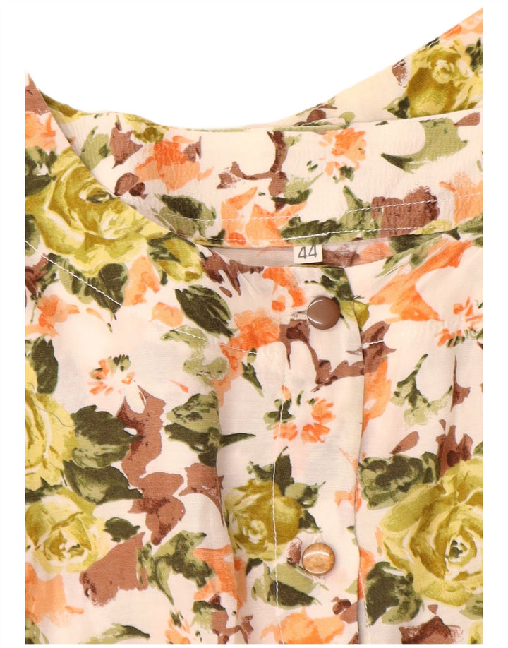 Vintage mujer 2 piezas falda set IT 44 Medio W26 Multicolor Floral