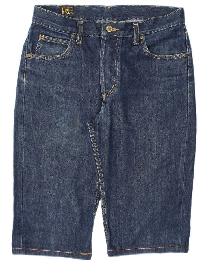 LEE Mens Detroit Denim Shorts W32 Algodón Azul Medio
