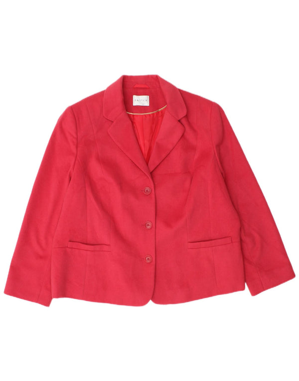 Eastex Chaqueta Blazer de 3 Botones para Mujer UK 20 2XL Poliéster Rosa