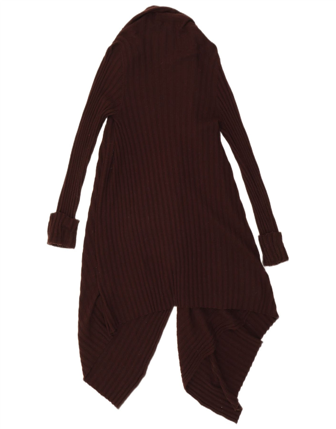 Marks & Spencer Suéter tipo cárdigan asimétrico para mujer UK 8/10 Small Brown