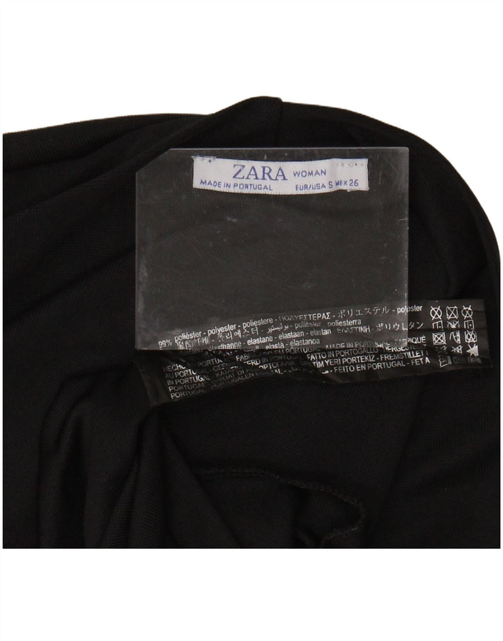 ZARA Body Manga Larga Mujer UK 8 Small Poliéster Negro