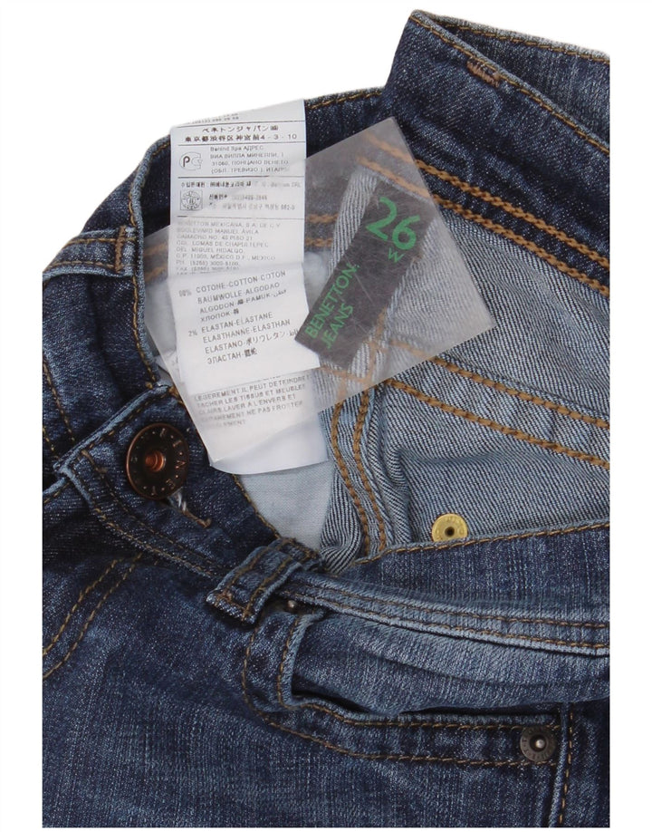 Vaqueros Bootcut Mujer Benetton W26 L34 Azul Algodón