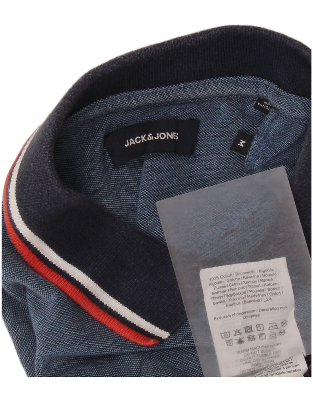 Jack & Jones Hombre Polo Polo De Algodón Color Block Azul Medio