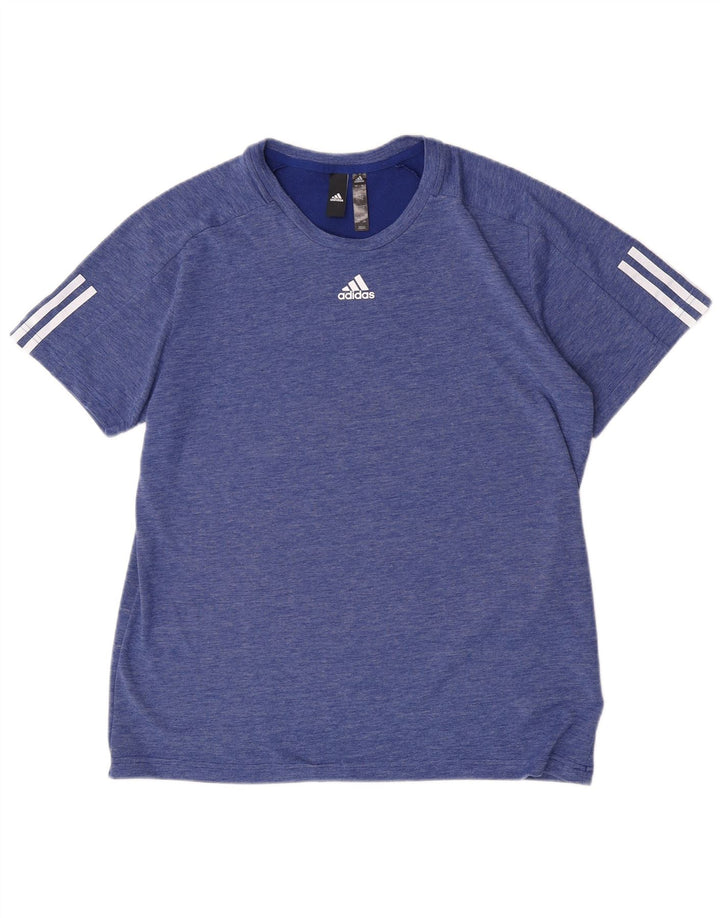 Adidas Hombre Camiseta Top Grande Azul Poliéster