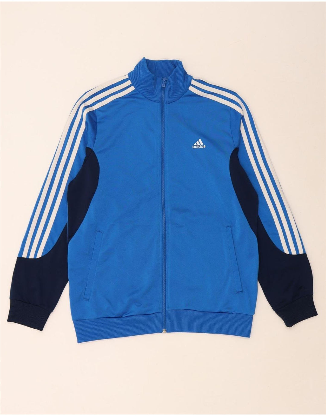 ADIDAS Chaqueta de chándal para niño 15-16 años Azul Poliéster color block