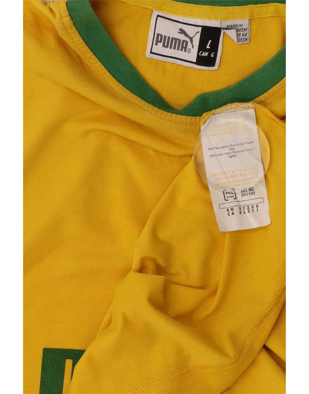 Puma Camiseta Sin Mangas Con Gráfico De Algodón Color Block Amarillo Grande Para Hombre