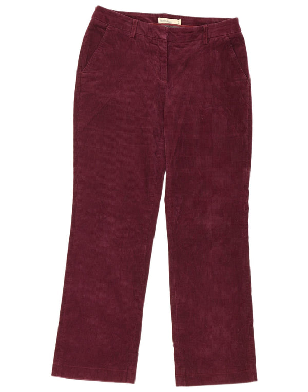 Henry Cottons Pantalones de pana para mujer IT 44 Medium W32 L30 Borgoña