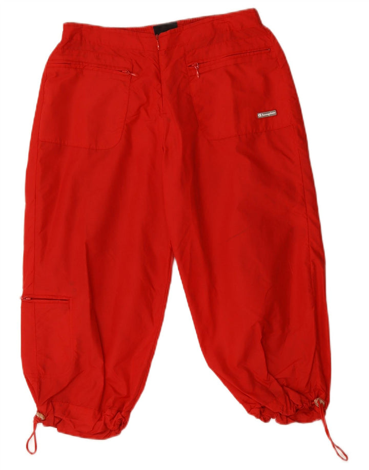 Champion Mujer Joggers Capri Pantalones Medianos W28 L19 Poliamida Roja