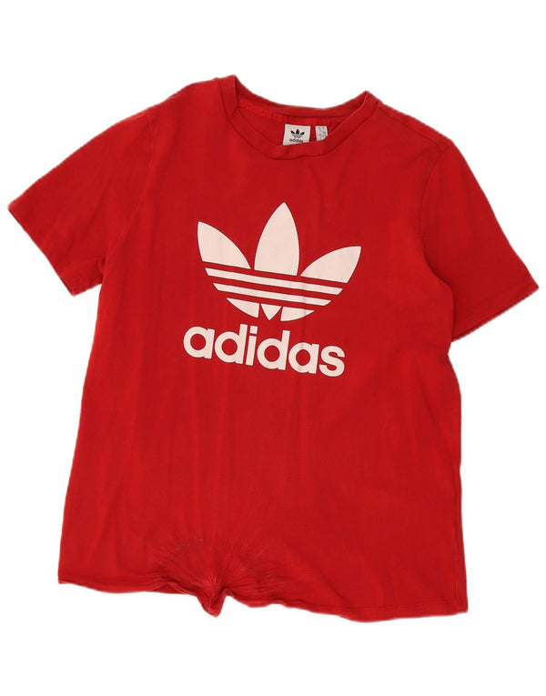 Adidas Camiseta gráfica para mujer Top UK 40 XL Algodón rojo