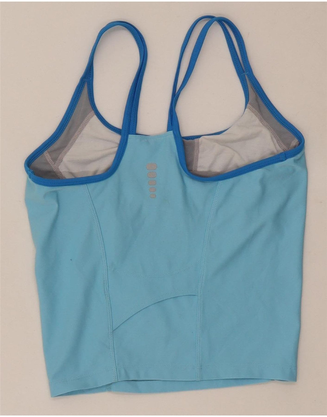 Nike Dri Fit Crop Vest Top para mujer US 4/6 Pequeño Azul Colorblock Poliéster