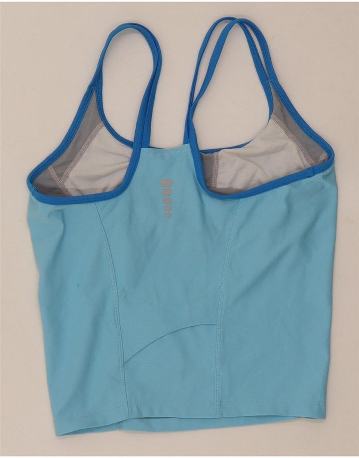 Nike Dri Fit Crop Vest Top para mujer US 4/6 Pequeño Azul Colorblock Poliéster
