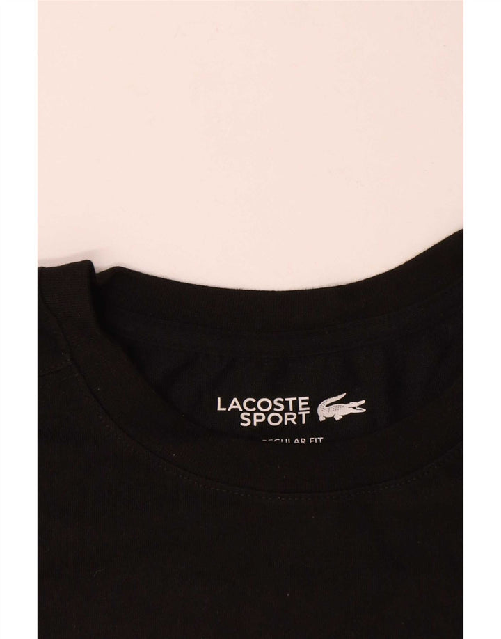 Lacoste Camiseta Regular Fit para Hombre Top Grande Algodón Negro
