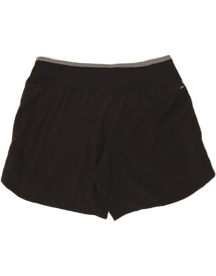 NIKE Pantalones cortos deportivos Dri Fit para mujer UK 14 Mediano Negro Poliéster