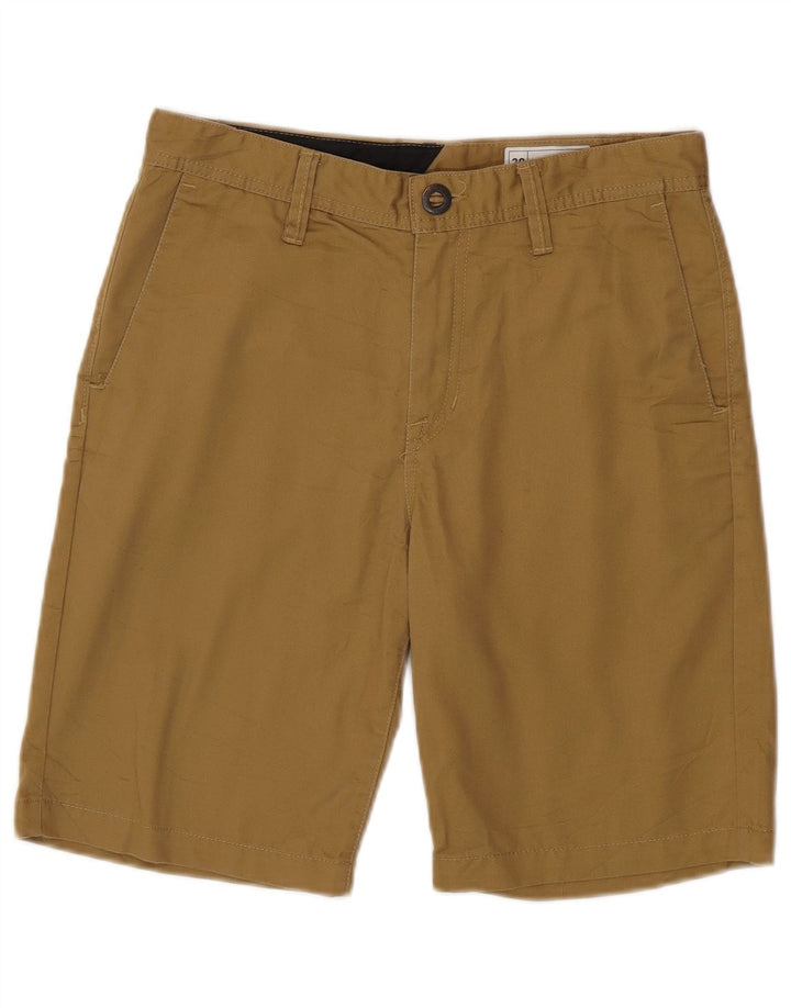 Pantalones cortos chinos Volcom para hombre W29 Small Caqui Poliéster